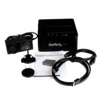 Esta es la imagen de base clonadora dock station usb 3.0 y esata copiadora de unidades de disco sata 6gbps de 2.5 y 3.5 pulgadas - clonador autonomo - startech.com mod. sdock2u33re