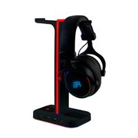 Esta es la imagen de base gamer balam rush atlas hr760 / soporte para diadema / iluminacion rgb / 2x usb a / negro / br-931502