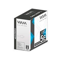 Esta es la imagen de bobina de cable wam cat5e utp cca 24 awg 305 mts color gris