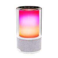 Esta es la imagen de bocina acteck glee pure ap70 / inalambrica / bluetooth - conexion tws 3.5 mm / sonido estereo / 20 w / iluminacion led / subwoofer / blanco / ac-936392