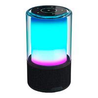 Esta es la imagen de bocina acteck glee pure ap70 / inalambrica / bluetooth - conexion tws 3.5 mm / sonido estereo / 20 w / iluminacion led / subwoofer / negro / ac-936385