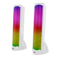 Esta es la imagen de bocina gamer balam rush glimm tower bg575 / alambrica usb / bluetooth conexin 3.5 mm / sonido estereo / 10 w / iluminacion led / blanco / br-936989