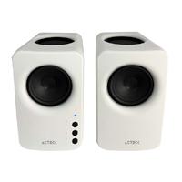 Esta es la imagen de bocinas acteck dynamic exact mini bs475 / inalambrica / 10 w rms / sonido estereo 2.0 / conexion bluetooth - aux / control de volumen / indicador led / blanco / ac-936378