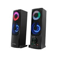 Esta es la imagen de bocinas acteck elant brick as450 / alambrica / 6 w rms / usb - 3.5mm / iluminacion led / sonido estereo / negro / ac-935258