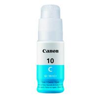 Esta es la imagen de botella de tinta canon gi-10c cyan