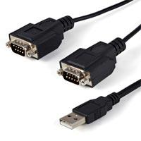Esta es la imagen de cable 1.8m usb a 2 puertos serial rs232 db9 retencion del puerto de asignacion com