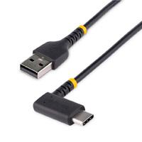 Esta es la imagen de cable 1m usb a a usb c acodado en ngulo recto - cable usb-c de carga rapida de alta resistencia - usb 2.0 a a usb tipo-c - startech.com mod. r2acr-1m-usb-cable