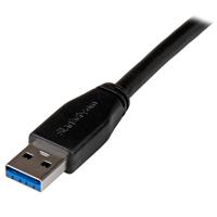 Esta es la imagen de cable activo usb 3.0 superspeed de 10 metros - a macho a b macho - usb 3.1 gen 1 5gbps - startech.com mod. usb3sab10m