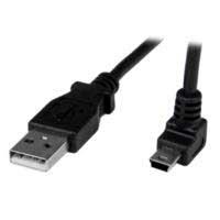 Esta es la imagen de cable adaptador 1m usb a macho a mini usb b macho acodado en ngulo hacia arriba para telfonos tablets dispositivos mviles - startech.com mod. usbamb1mu