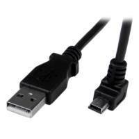 Esta es la imagen de cable adaptador 2m usb a macho a mini usb b macho acodado en angulo hacia abajo para telefonos tablets y dispositivos moviles - startech.com mod. usbamb2md