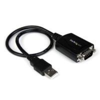 Esta es la imagen de cable adaptador de 0.3m usb a puerto serie serial rs232 con retencin del puerto de asignacin com - 1x db9 macho - 1x usb a macho - startech.com mod. icusb232pro