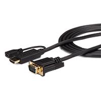 Esta es la imagen de cable adaptador de 1.8m convertidor activo hdmi a vga - adaptador 1920x1200 1080p - startech.com mod. hd2vgamm6