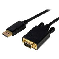 Esta es la imagen de cable adaptador de 1.8m convertidor de video displayport dp a vga - activo - 1080p - negro - startech.com mod. dp2vgamm6b