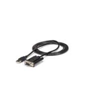 Esta es la imagen de cable adaptador de 1.8m usb-a a mdem nulo null serial db9 rs232 dce con ftdi - 1x usb a macho - 1x db9 hembra - startech.com mod. icusb232ftn