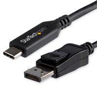 Esta es la imagen de cable adaptador de 1.8m usb-c a displayport - conversor usb tipo c a dp - 8k 60hz hbr3 - convertidor thunderbolt 3 displayport - startech.com mod. cdp2dp146b