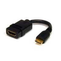 Esta es la imagen de cable adaptador de 12cm adaptador hdmi a mini hdmi de alta velocidad 4k - convertidor hdmi a mini hdmi - startech.com mod. hdacfm5in
