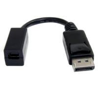 Esta es la imagen de cable adaptador de 15cm de displayport a mini displayport hembra - dp macho - mini dp hembra - minidp negro - startech.com mod. dp2mdpmf6in