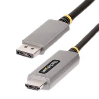 Esta es la imagen de cable adaptador de 2m displayport a hdmi - 8k 60hz - 4k 144hz - hdr10 - convertidor de video activo dp 1.4 a hdmi 2.1 - convertidor displayport a monitor hdmi startech