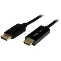 Esta es la imagen de cable adaptador de 3m displayport a hdmi - 4k 30hz - cable convertidor dp a hdmi ultra hd - negro - startech.com mod. dp2hdmm3mb