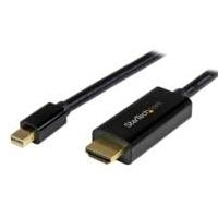 Esta es la imagen de cable adaptador de 3m mini displayport a hdmi - 4k 30hz - ultrahd - cable con adaptador incluido - negro - startech.com mod. mdp2hdmm3mb