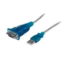 Esta es la imagen de cable adaptador de 43cm usb-a a serie rs232 de 1 puerto serial db9 - macho a macho - conversor compatible con windows 8 - startech.com mod. icusb232v2