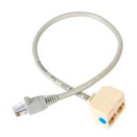 Esta es la imagen de cable adaptador multiplicador divisor splitter rj45 2 a 1 - hembra a macho - divisor splitter para cable de red ethernet rj45 - startech.com mod. rj45splitter