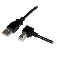 Esta es la imagen de cable adaptador usb de 1m para impresora acodado - 1x usb a macho - 1x usb b macho en angulo derecho - startech.com mod. usbab1mr