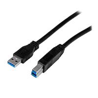 Esta es la imagen de cable certificado 1m usb 3.0 super speed ss usb b macho a usb a macho adaptador para escáner impresora - negro - startech.com mod. usb3cab1m