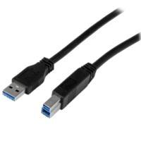 Esta es la imagen de cable certificado 2m usb 3.0 super speed ss usb b macho a usb a macho adaptador para escner impresora - negro - startech.com mod. usb3cab2m
