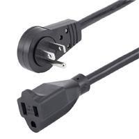 Esta es la imagen de cable de 1.8m de extension de alimentacion - cable alargador de corriente rotativo plano de 360deg - nema 5-15p a nema 5-15r - startech.com mod. rtpac1016