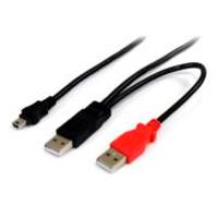 Esta es la imagen de cable de 1.8m usb en y para discos duros externos - 2x usb a macho a 1x usb mini b macho - startech.com mod. usb2habmy6