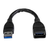 Esta es la imagen de cable de 15cm extensor usb 3.0 - alargador usb 3.0 superspeed negro - startech.com mod. usb3ext6inbk