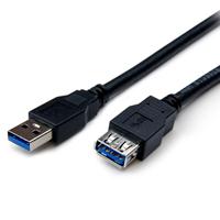 Esta es la imagen de cable de 2m de extension alargador pasivo usb 3.0 superspeed - macho a hembra usb a - extensor - negro - startech.com mod. usb3sext2mbk