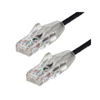 Esta es la imagen de cable de 30cm de red ethernet cat6 delgado sin enganches - cable de red snagless - negro - startech.com mod. n6pat1bks