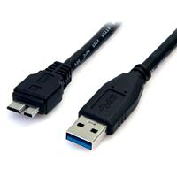 Esta es la imagen de cable de 50cm usb 3.0 super speed ss micro usb b macho a usb a macho adaptador - negro - startech.com mod. usb3aub50cmb