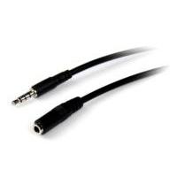 Esta es la imagen de cable de audio de 2m extensor de audfonos y diadema headset mini-jack con plug de 3.5mm y 4 pines macho a hembra - startech.com mod. muhsmf2m