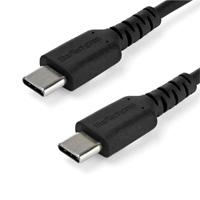 Esta es la imagen de cable de carga de 1m usb c - de carga rapida usb 2.0 tipo c a usb c revestimiento tpe de fibra de aramida m/m 60w negro - startech.com mod. rusb2cc1mb
