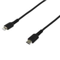 Esta es la imagen de cable de carga de 2m usb-c a lightning - color negro - cable usb de carga y alta resistencia - certificado mfi apple - startech.com mod. rusbcltmm2mb