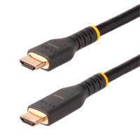 Esta es la imagen de cable hdmi de 10m activo - hdmi 2.0 4k 60hz uhd - resistente - con fibra de aramida - cable hdmi de alta velocidad con ethernet - startech.com mod. rh2a-10m-hdmi-cable