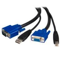 Esta es la imagen de cable kvm de 1.8m todo en uno vga usb a usb b hd15 - 2 en 1 - startech.com mod. svusb2n1_6