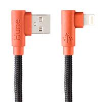 Esta es la imagen de cable lightning hune hiedra sustentable trenzado 90ª 1.2m compatible con iphone (corteza)