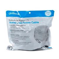 Esta es la imagen de cable siames/dahua/ dh-pfm942i-20-5/cable de 20 metros armado para video y energa/ para camaras hasta 4k/ con conectores bnc y de energa/ uso exterior e interior/ cobre de alta pureza/ soporta ahd