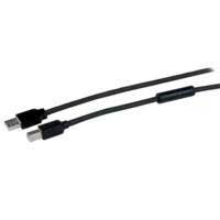 Esta es la imagen de cable usb activo de 15m para impresora - 1x usb-b macho a usb-a macho activo amplificado usb 2.0 - impresora - negro - startech.com mod. usb2hab50ac