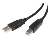 Esta es la imagen de cable usb de 1.8m para impresora - usb 2.0 certificado - 1x usb-a macho - 1x usb-b macho - negro - startech.com mod. usb2hab6