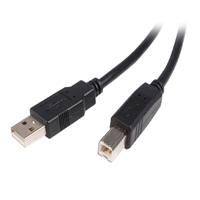 Esta es la imagen de cable usb de 5m para impresora - 1x usb a macho - 1x usb b macho - adaptador negro - startech.com mod. usb2hab5m