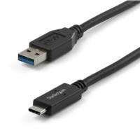 Esta es la imagen de cable usb tipo-c de 1m - usb 3.1 10gbps tipo a a usb-c - certificacion usb-if - carga de perifericos - startech.com mod. usb31ac1m