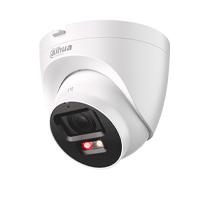 Esta es la imagen de camara ip/ dahua/ ipc-hdw2549t-s-pv domo ip de 5 mp/ 30 mts de iluminador dual inteligente/ disuasion activa/ 2.8mm/ smd plus/ prot. perimetral/microfono y bocina integrados/audio 2 vias/ip67/msd