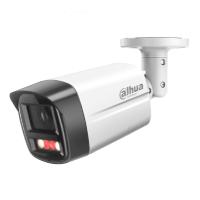 Esta es la imagen de camara ip/ dahua/ ipc-hfw2549tl-s-pv/ bullet de 5mp con smart dual iluminacion y disuasion activa para maxima seguridad. cuenta con smd plus
