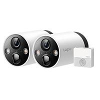 Esta es la imagen de camara wifi tp-link tapo c420s2 kit 2 camaras para exterior con bateria recargable resolucion 2k 1080p ip65 a prueba de agua vision nocturna audio bidireccional