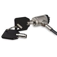 Esta es la imagen de candado con cable de acero de 2m para laptop - con traba de ranura (tipo k) - con llave - cable con seguro para laptop - startech.com mod. ltlockkey